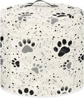 TODIYADDU Spot Paw Print Pressure Cooker Cover with Handle and Storage Pocket for Extra Accessories Portable Kitchen Small Appliance Dust Cover Protective Case Cover for Air Fryer Toaster Presents