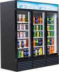 Commercial 3 Glass Door Merchandiser Refrigerator-Upright Beverage Cooler with LED Lighting