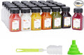 Plastic Juice Bottles 150 pcs 4 oz Empty Plastic Water Bottles with Caps Reusable Clear Beverage Containers for Drinking, Juicing, Smoothie, Water with 2 Brushes, 2 Funnels, 160 Stickers (4 OZ)