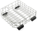 WD28X26099 WD28X34744 Lower Dishwasher Rack Replacement Parts for GE Lower Dishrack Dishwasher Rack 20.7'' D x 21.6'' W Roller Wheels GE GDF510PSM0SS GDT535PSM0SS Bottom Dish Rack Assembly 1 Pcs