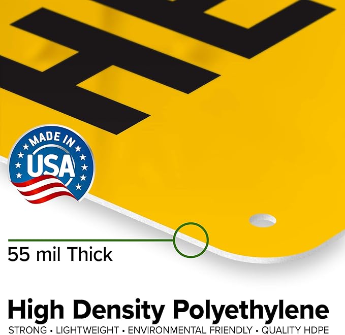 Custom Caution Sign, OSHA Sign, 7x10 Inches, 55 mil thick HDPE (high density polyethylene), Made in USA by My Sign Center