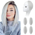 REECHO Clip in Hair Volumizer, Short Thick Clip in Hairpieces Adding Extra Hair Volume Extensions for Women with Thin Fine (Silver, 8 Inch(Pack of 4))