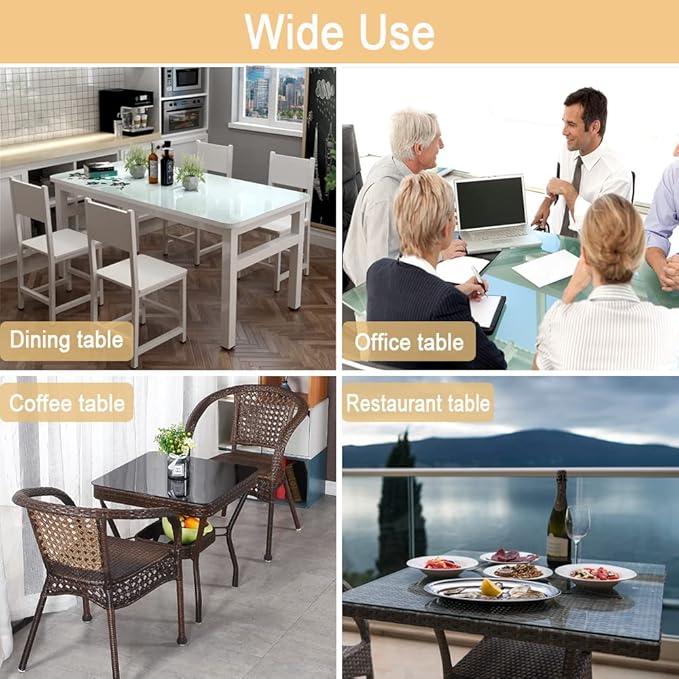 Premium Self Adhesive Clear Soft Glass Table Top Bumper, Anti Slide and Scratch for Glass Table, Round Rubber Pads for Glass Table Top Spacer, (20mm*2mm, 48 PCS)