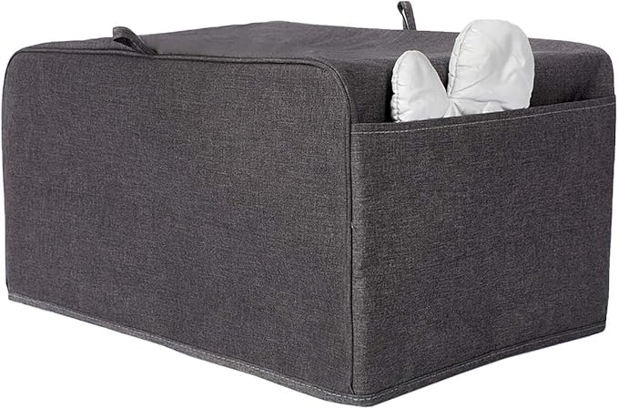 Toaster Oven Dust Cover with Accessory Pockets Compatible with Hamilton Beach 6 Slice of Toaster Oven ( GRAY)