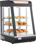 VEVOR 3-Tier Commercial Food Warmer Display, 800W Food Display Warmer with LED Light, Top Storage and Adjustable Shelves, 86℉~185℉ Steam Heating, 60 Qt /57L for Hamburger, Pizza, Bread, Fried Chicken