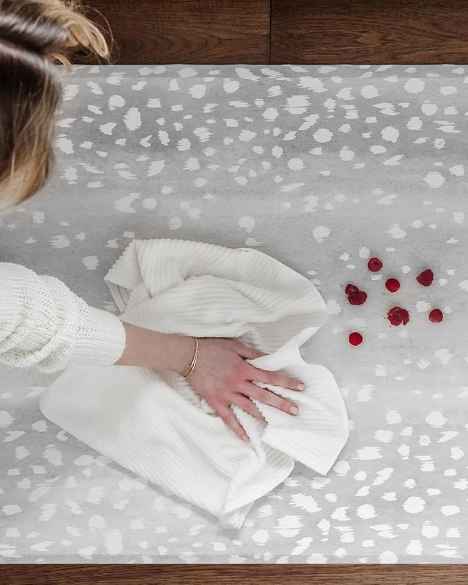 House of Noa Nama Standing Mat – Anti-Fatigue Cushioned Kitchen Mats for Floor | Ergonomic Bounce-Back Foam Kitchen Mats | Anti-Fatigue Mats for Kitchen & Standing | Fawn Silver | 22" x 72"