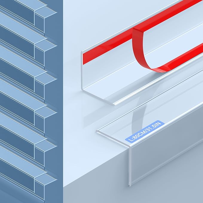 12PCS Clear Self-Adhesive Wall Corner Protectors，Corner Guards & Edge Protector for Wall Door Frame Cabinet Baseboard & Door, Table, Stair (31.5" X 1.18")