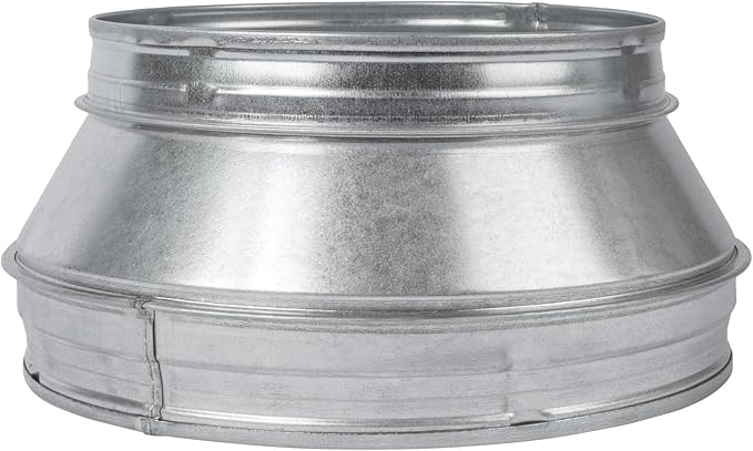 10" to 8" Inch Round Duct Reducer - Galvanized Steel Pipe Increaser - Coupling for Round Duct Ventilation Systems - Heating & Cooling, HVAC