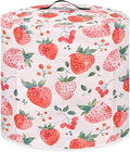 Cute Strawberry Appliance Dust Covers for Instant Pot, Kitchen Appliance Covers, 3 Quart Inner Pot, Waterproof, Polyester Blend, Black Elastic Fabric