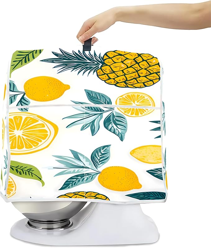 Mixer Dust Cover for 6-8 Qt Stand Mixer, Cloth Cover with 2 Storage Pockets for Stand Mixer Protective Covers Large for 6-8 Quart Mixer