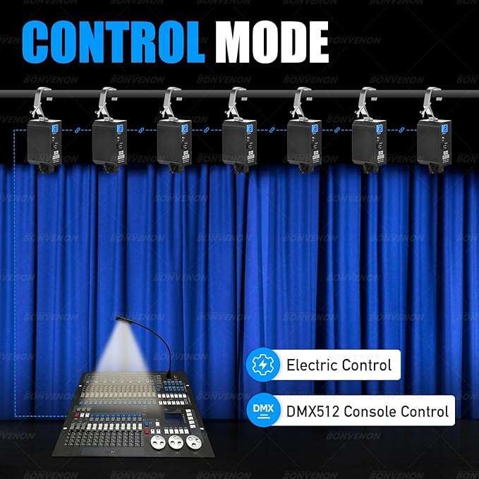 MOKA SFX DMX Power Drop Machine Stage Curtain Control System Hook Stage Screen Concert Curtain Kabuki Drop 6PCS/Lot