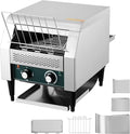 High-Capacity Commercial Conveyor Toaster, 1800w 110v for 450 Slices Per Hour, Stainless Steel Construction with 7 Browning Settings & Timer, Ideal for Restaurant, Bagel Shop, Bakery, Buffet