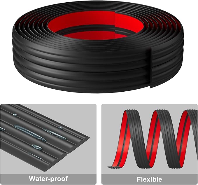 Wall Corner Protector & Edge Guard，Peel and Stick Wall Trim Moulding Inside & Outside Corner Molding Trim Caulk Strip, Self Adhesive Trim for Wall Edge,Ceiling,Countertop, 2.36” W x40’ L，Black