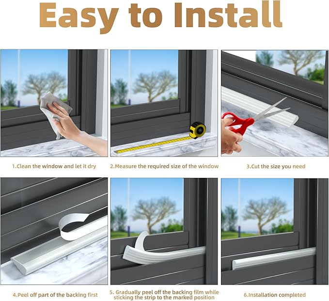 196” Wedge-Shape Foam Window Weather Stripping Door Seal Strip,Soundproofing Frame Insulation Tape for Exterior Front Door,Noise Cancelling Window Inserts,Door Gap Filler Light Blocker,Black