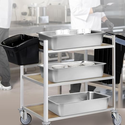 2 Pack Stainless Steel Commercial Bus Tubs Food Grade Meat Processing Tubs Lug Wash Basin Tote Box for Dishwashing, Kitchen, Restaurant, Utility (13 L)
