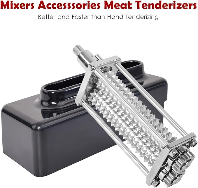 Meat Tenderizer for Kitchenaid Mixer, Meat Tenderize Attachment for Kitchenaid Stand Mixer with Stainless Gears, Black
