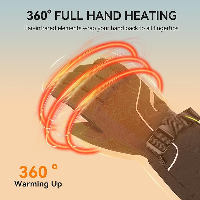 SAVIOR HEAT Heated Gloves, Unisex Rechargeable Battery Powered Electric Heating Glove for Winter Outdoor