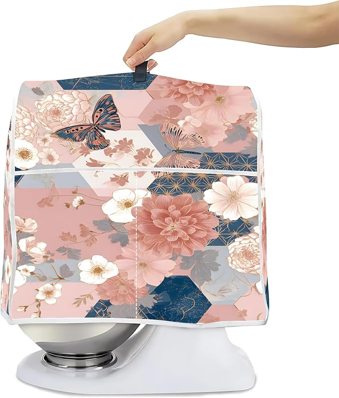 Mixer Dust Cover for 8.5-9.5 Qt Stand Mixer, Cloth Cover with 2 Storage Pockets for Stand Mixer Protective Covers Large for 8.5-9.5 Quart Mixer