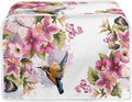 Hummingbird Flower Print Toaster 2 Slice Cover Stain Resistant Bread Maker Cover Dust Fingerprint Protection Kitchen Home Decor