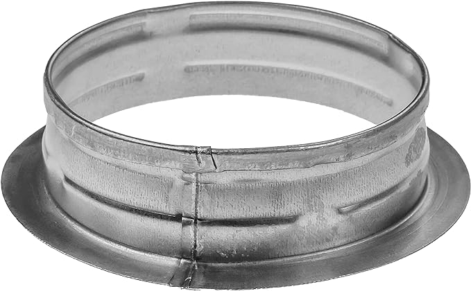 Repa Market 5'' Inch Metal Duct Connector Flange - Air Tight Vent Duct Collar - for Connecting Exhaust, Intake Flex and Straight Ducting - Heating, Cooling Universal HVAC Adapter - Home, Commercial