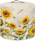 Sunflower Air Fryer Cover Washable Pressure Cooker Dust Cover for 8 Qt Small Kitchen Appliance Cover with Top Handle Dust Protection Bread Cover for Home Decoration
