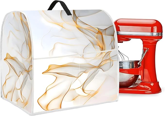 Mixer Dust Cover for 6-8 Qt Stand Mixer, Cloth Cover with 2 Storage Pockets for Stand Mixer Protective Covers Large for 6-8 Quart Mixer