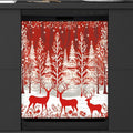 Christmas Forest Elk Dishwasher Magnet Cover, 23" W x 26" H Fridge Magnetic Stickers Reuseable Magnet Panel Decal Cover for Washing Machine Fridge Microwave Cabinet Kitchen Christmas Decoration