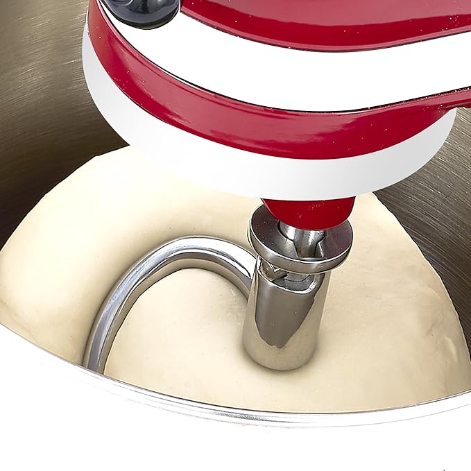 Premium 316 Stainless Steel Dough Hook Attachment for Kitchenaid all 4.5-5 Quart Tilt-Head Stand Mixers, Dishwasher Safe, Rustproof & Heavy-Duty, Kneads Perfectly Dough Master, Spatula & Recipe