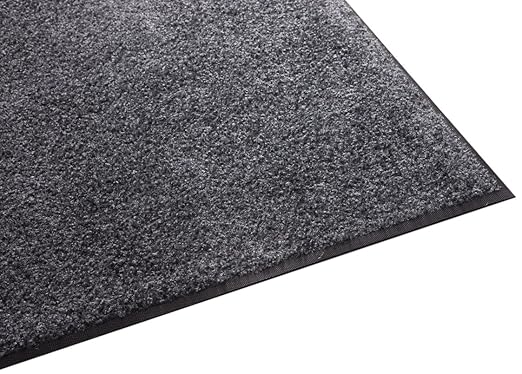 Guardian Platinum Series Indoor Wiper Floor Mat, Rubber with Nylon Carpet, 6'x16', Grey