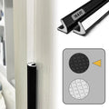 19.6 FT Door Frame Adhesive Weather Stripping Seal Strip PU Foam, PE Cover, Groove Slot Installation for Large Gap, Sound Heat Insulation, Dust Water Moisture Prevention (19.6ft, Black，Adhesive)