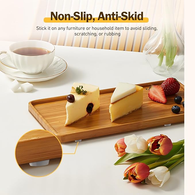 320 Pcs Cabinet Door Bumpers, 1/2" Diameter Self Adhesive Clear Cupboard Door Drawer Bumpers for Kitchen Cabinets Cutting Boards Picture Frames