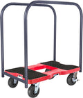 SNAP-LOC, All Terrain, 4 Wheel Dolly Heavy Duty Build, Dolly Cart, 6 Inch Casters, E Strap Attachment Included, 1,600 lb Capacity, Made in USA, Red