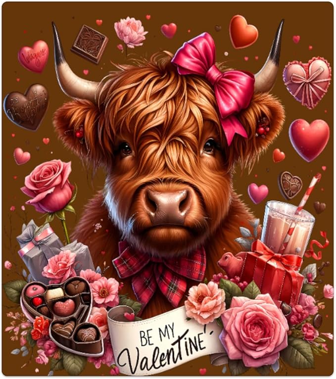Valentines Alpine Cattle Dishwasher Magnet Cover Front Dishwasher Cover Decor Reusable Magnetic Door Cover Panel Decal Home Appliances Stickers Kitchen Refrigerator Fridge 23"x26"