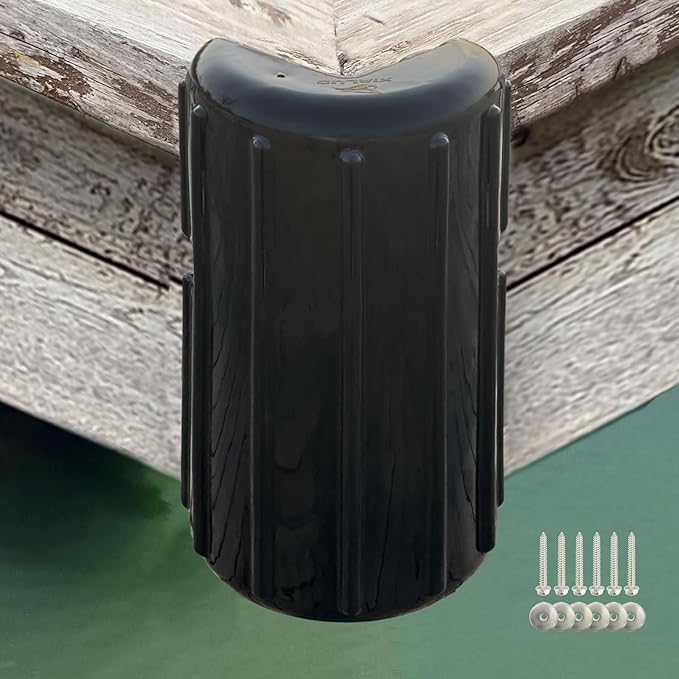 XIALUO Dock Corner Bumper Fender Inflatable Dock Protection White/Black 8"x16" Protect Docks and Ships from Damage Caused collisions