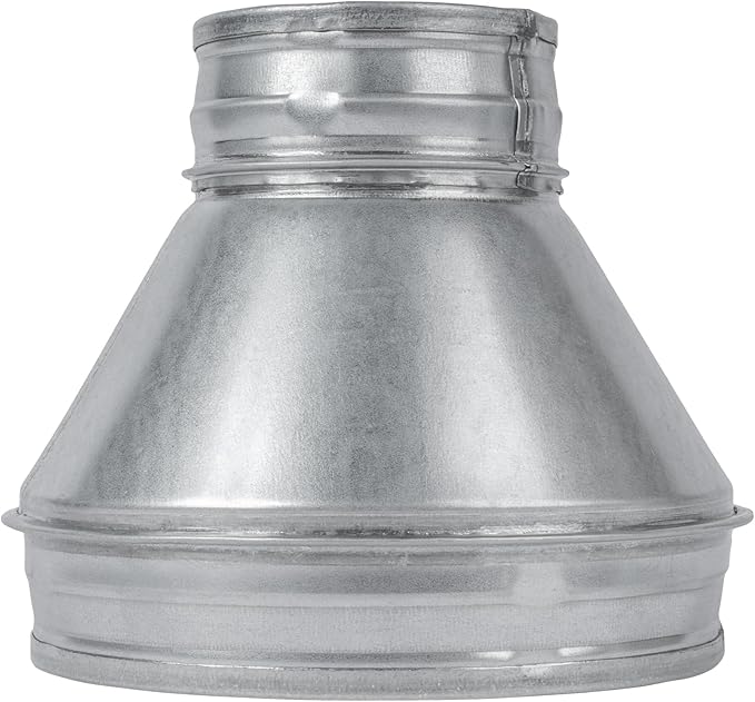 6" to 3.15" Inch Round Duct Reducer - Male Fit Galvanized Steel Pipe Increaser - Coupling for Round Duct Ventilation Systems - Heating & Cooling, HVAC