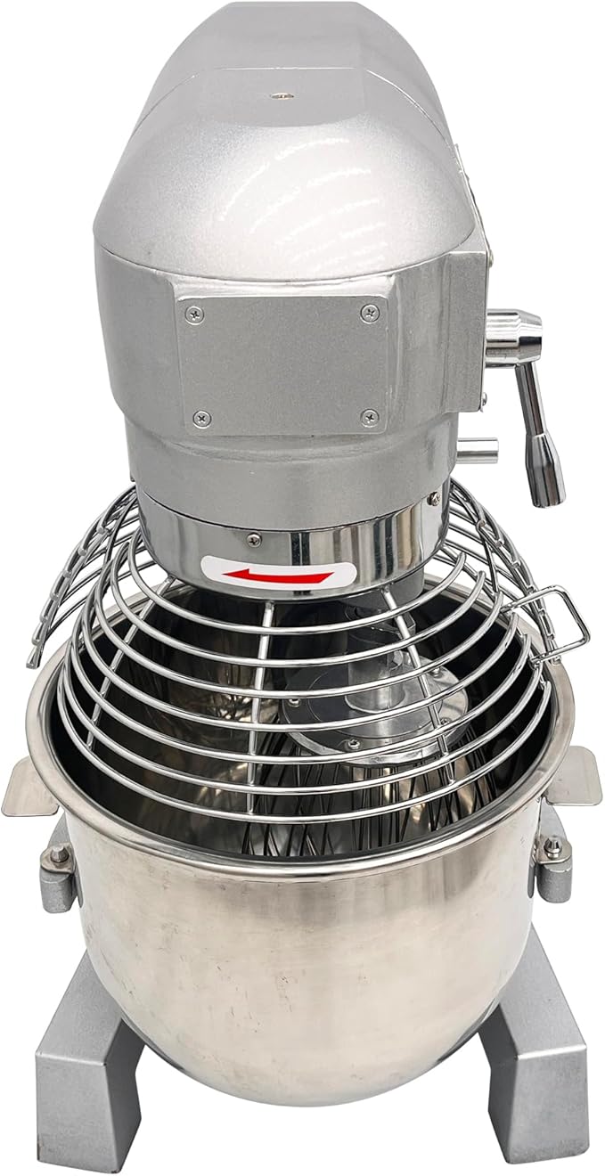 INTSUPERMAI Stand Mixer Commercial Dough Mixer Dough Kneading Machine 20L 20QT Electric Food Dough Mixer Machine with Automatic Stop Function 3 Types Hooks Whisk Beater 3 Speeds Adjustable 110V 1100W