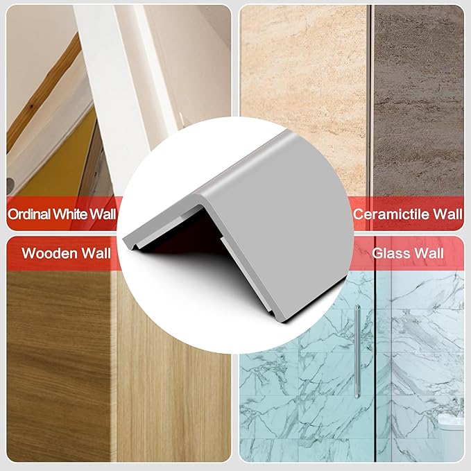 ‎Frychee Wall Corner Protector, Walls Edge Protector，Self-Adhesive Wall Corner Guards,PVC Double Side Edge Protector， Furniture Stairs Guard (Gray 2PCS 120cm/47.2in)