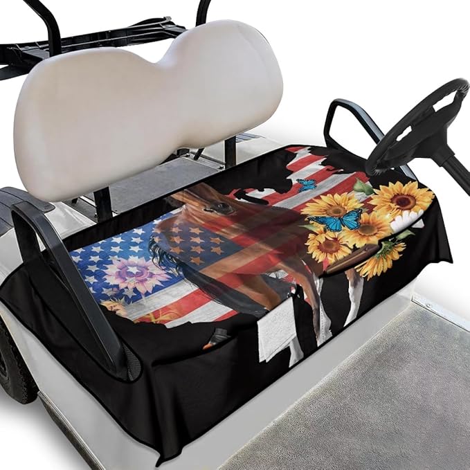 Golf Cart Seat Cushion Cover Designed for Outdoor Conditions, Made with Soft Microfiber Fabric, Waterproof Layer and Non-Slip Backing