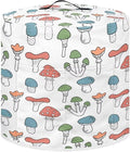 Cute Mushroom Print Pressure Cooker Cover 3 Quart Air Fryer Cover Kitchen Appliance Dust Cover Cover with Pockets for Electric Pressure Cooker Rice Cooker Steamer,White