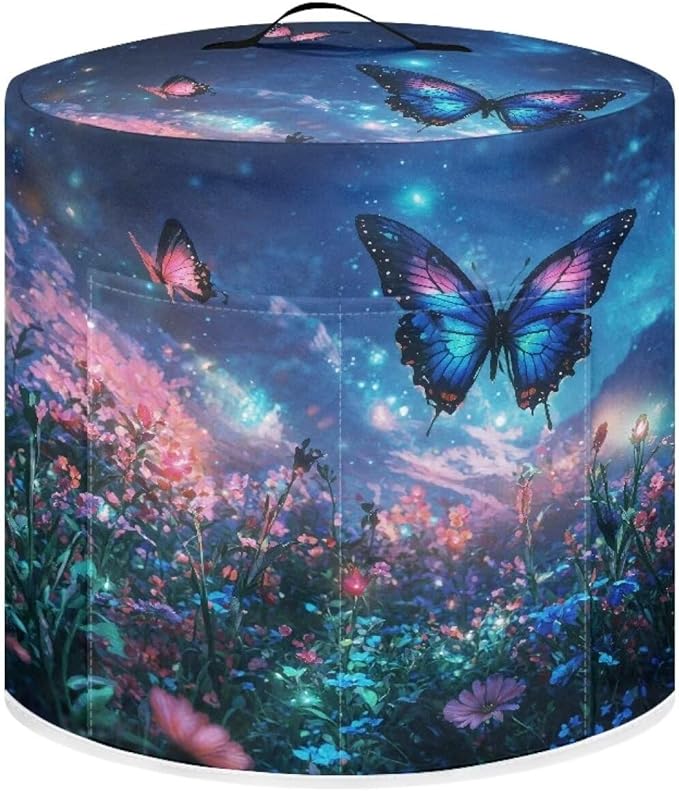 Purple Butterfly Dust Cover Compatible with 3 QT Instant Pot and Extra Accessories for Electric Pressure Cooker Rice Cooker and Air Fryer Insulated Protector Cover Keep Appliance Clean
