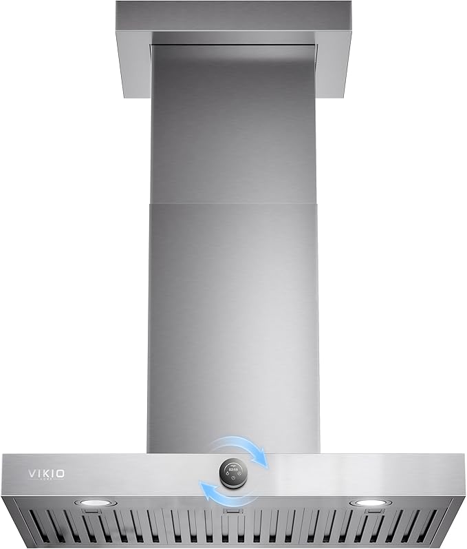 30 Inch Wall Mount Range Hood 1200CFM, Stainless Steel Convertible Ductless/Ducted Stove Vent Hood, Low Noise Kitchen Vent Hoods with Duct Cover, 2 Lights 3 Baffle Filters, Touch & Knob Control