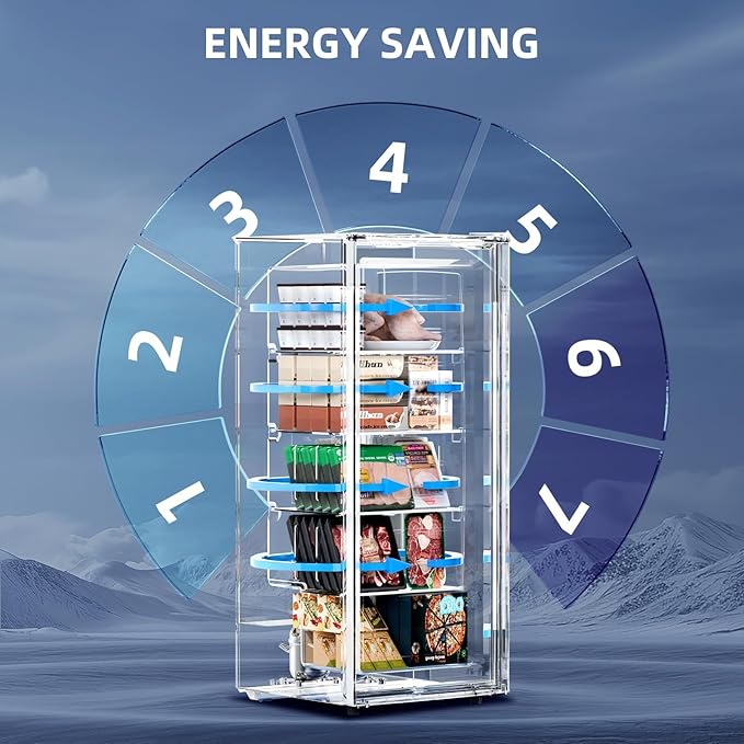 Antarctic Star 6.0 Cu.Ft Upright Freezer, Compact Stand Up Freezer with 7-Temp Control, Removable Glass Shelves, Adjustable Legs & Reversible Door, for Home, Apartment, Dorm, White