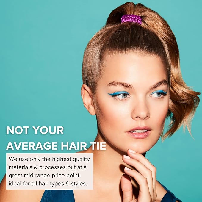 SILKE Hair Ties - Frida | Luxurious Silk Scrunchies (6 Pack) for Hair | No-Damage Silk Hair Ties for All Hair Types & Styles