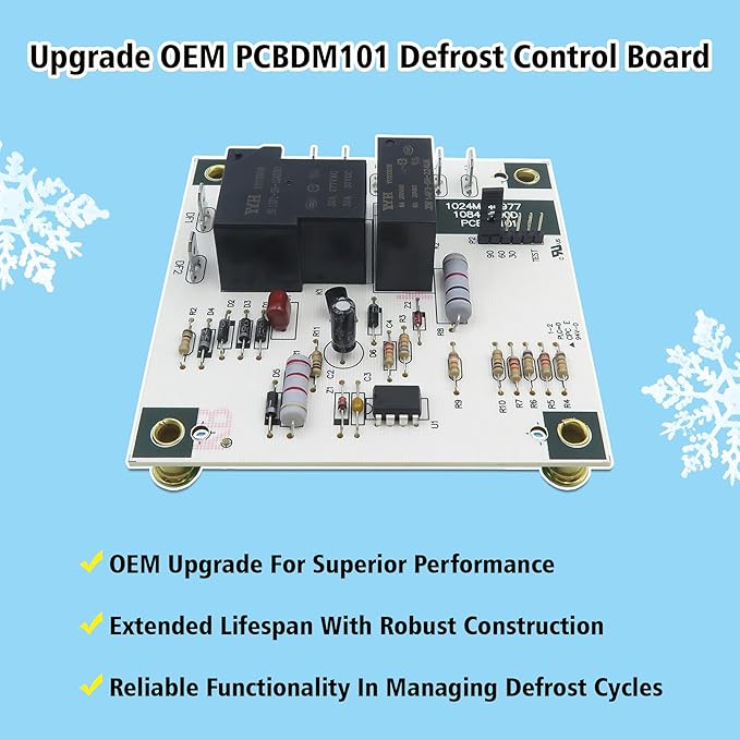 Defrost Control Board PCBDM101S UpgradeCompatible with Goodman Circuit Board PCBDM101 PCBDM101S