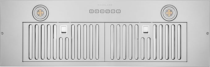 Hauslane Range Hood Insert 36 Inch, Hood Vent for Kitchen| HauSMART™ App & Voice Control |4-Speed Fan, LED GU10 Lights | Dishwasher-Safe Baffle Filters, Stainless Steel Ducted|Ductless Range Hood