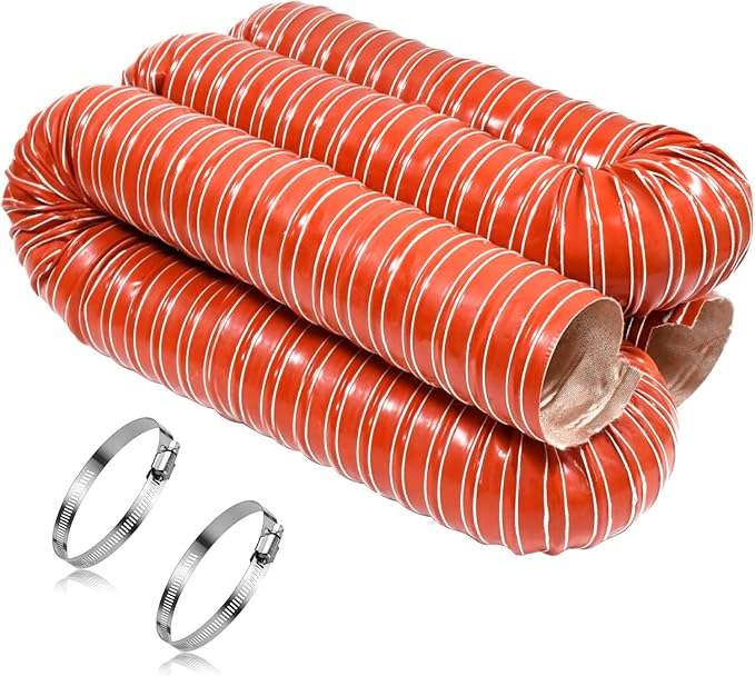 NOWBALL 4.5in Automotive Air Duct Hose, Length 3 Meter-10ft, 4.5" Silicone Flexible Cooling Ducting, 114mm High Heat Brake Exhaust Hose for Car, Garage, Dryer Air System