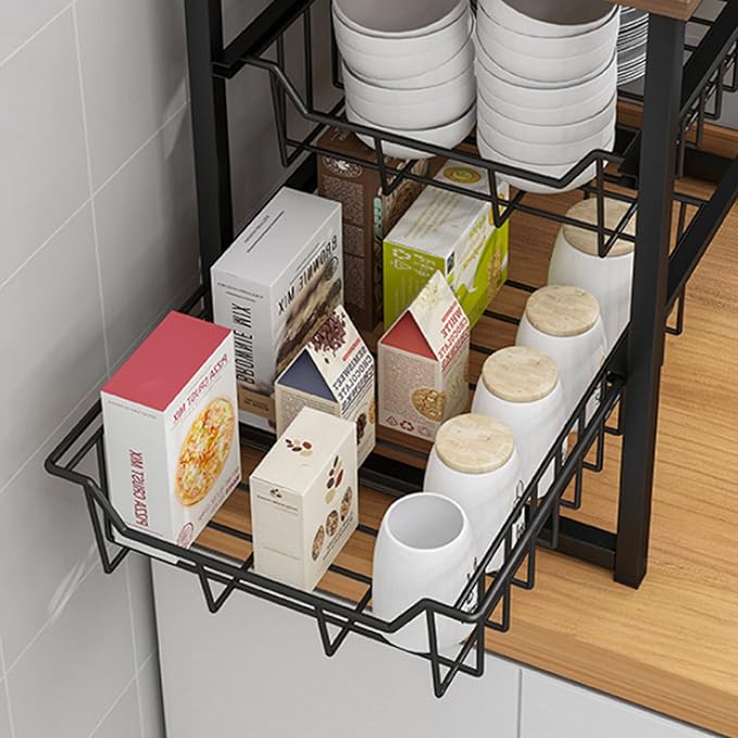 Microwave Storage Rack Microwave Oven Rack Stand Kitchen Counter Top Organizer Counter Toaster Storage Stand Dish Rack Utility Organizer Shelf Stand/51.5Cm