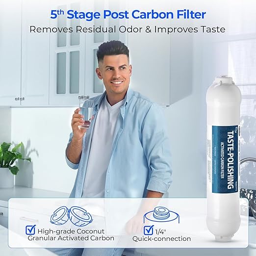 iSpring F9K NSF Certified 1-Year Reverse Osmosis Water Filter, Alkaline Remineralization Filters for 6-Stage RO Systems, Without RO Membrane