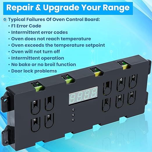 316207511 Range Stove Oven Control Board Replacement for Frigidaire Electrolux Kenmore Kelvinator Tappan Sears Electronic Clock/Timer Display Repair Upgrade 316207531 316557511 AP3561834
