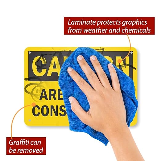 "Caution - Area Under Construction" Sign by SmartSign | 7" x 10" 3M Reflective Aluminum